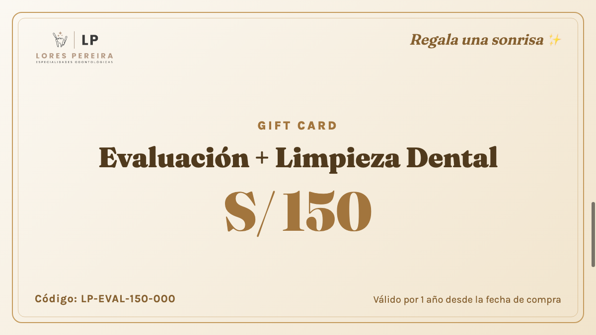 Gift Card Evaluación + Limpieza Dental